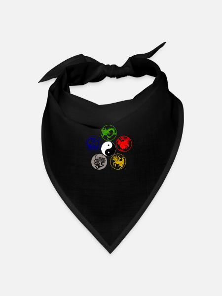 Qi Gong Qigong Meditation Thai Chi - Bandana Dreieckstuch - Schwarz