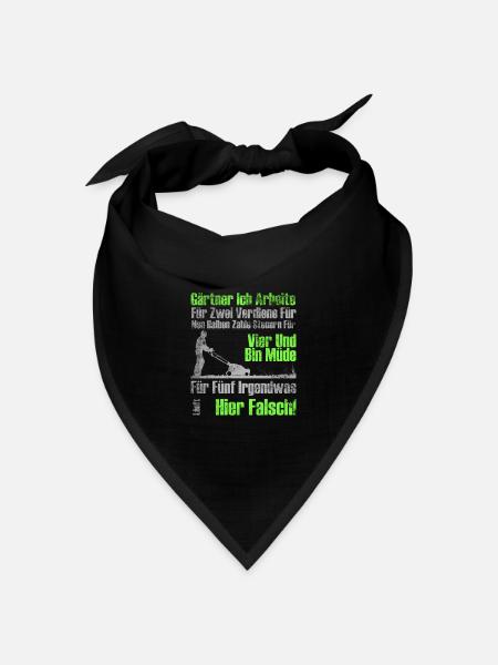 Gärtner Lustiger Landschaftsgärtner - Bandana Dreieckstuch - Schwarz