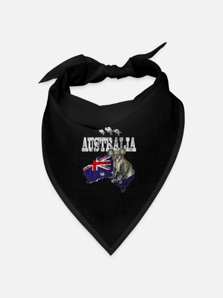 Australia koalabär - Bandana Dreieckstuch - Schwarz