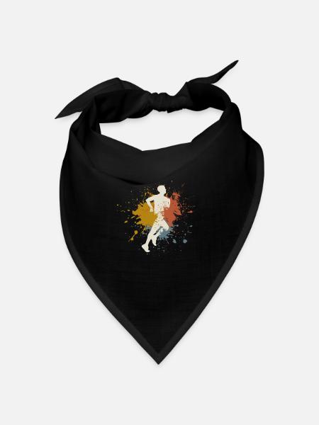 Laufen retro - Bandana Dreieckstuch - Schwarz