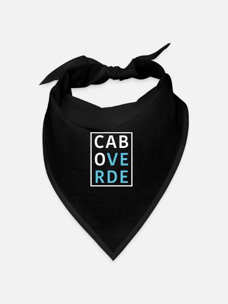 Cabo Verde Kapverden Insel Design - Bandana Dreieckstuch - Schwarz