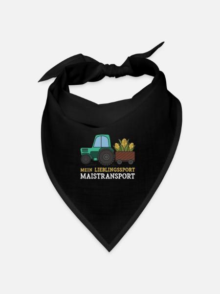 Mais Transport Lieblingssport - Bandana Dreieckstuch - Schwarz