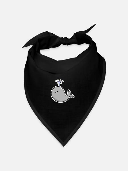 Wal - Bandana Dreieckstuch - Schwarz