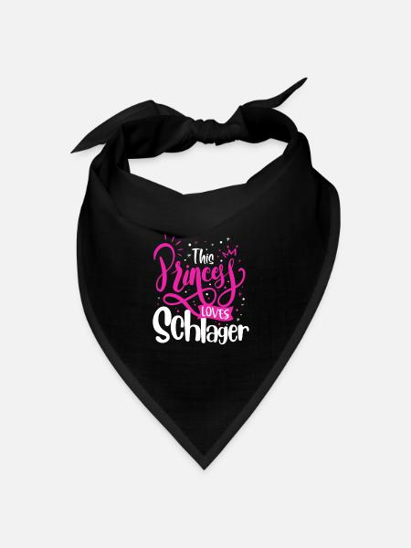 Schlager Prinzessin - Bandana Dreieckstuch - Schwarz