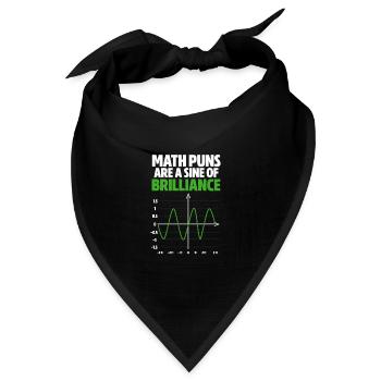 Mathe - Bandana Dreieckstuch - Schwarz - Vorne