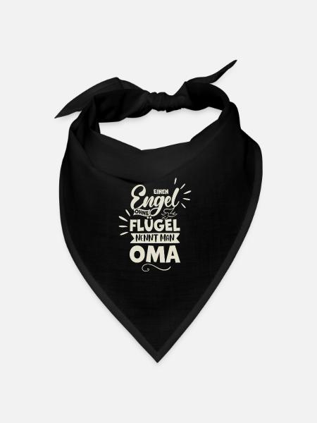 Oma Engel - Bandana Dreieckstuch - Schwarz
