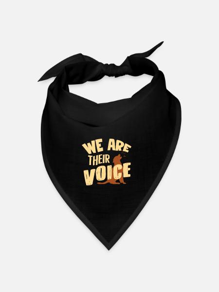 Hunde Tierschutz - Bandana Dreieckstuch - Schwarz