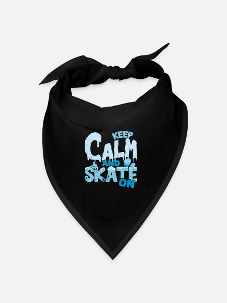 Eislauf Schlittschuhe - Bandana Dreieckstuch - Schwarz