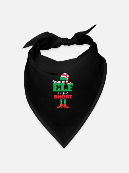 Weihnachten I´m Not An Elf I´m Just Short Elf - Bandana Dreieckstuch - Schwarz