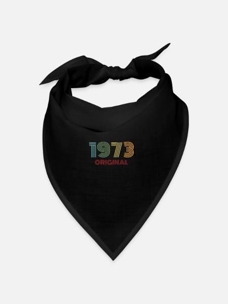 1973 Original Vintage Jahrgang '73 Geburtstag 70er - Bandana Dreieckstuch - Schwarz