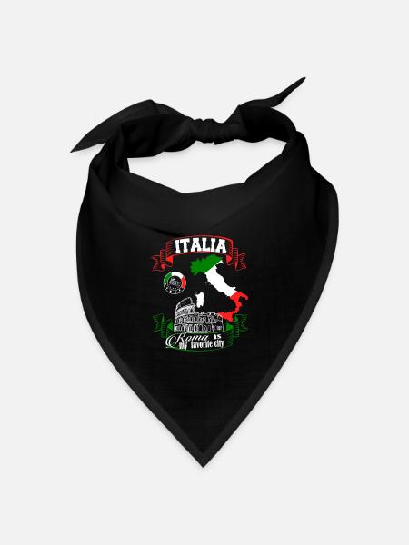 Roma Italia T Shirt,Roma is my favorite city Shirt - Bandana Dreieckstuch - Schwarz