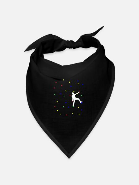 Bouldern Kletterwand Kletterroute Sportklettern Ge - Bandana Dreieckstuch - Schwarz