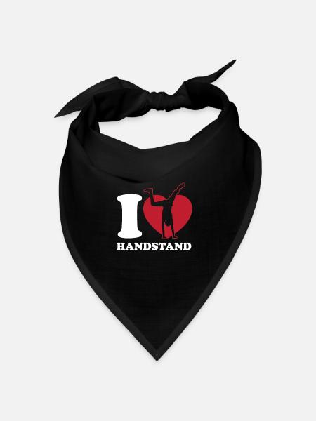 Handstand love - Bandana Dreieckstuch - Schwarz