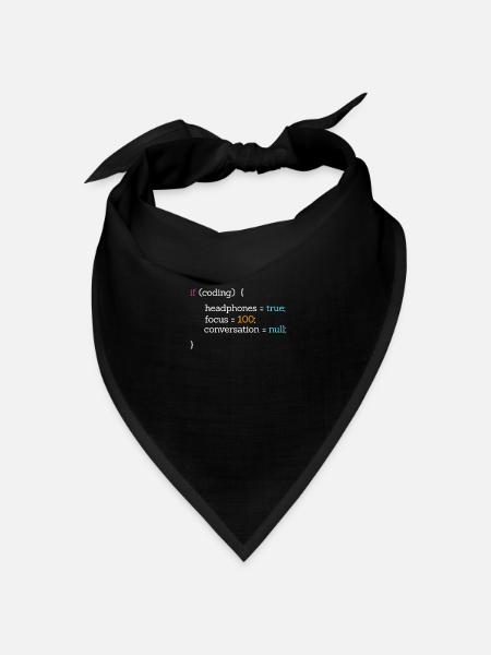 Coder - Bandana Dreieckstuch - Schwarz