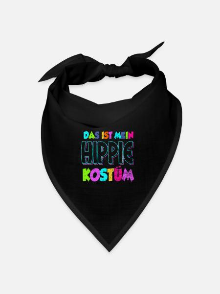 Hippie Kostüm - Bandana Dreieckstuch - Schwarz