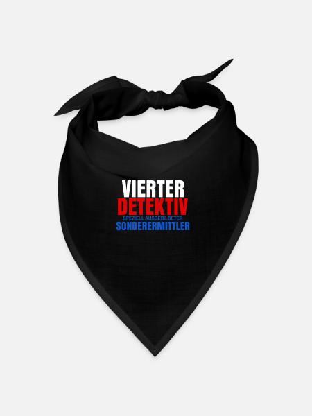 Detektiv - Bandana Dreieckstuch - Schwarz