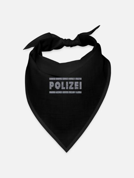 Polizei Beamter Kripo Ermittler Detektiv - Bandana Dreieckstuch - Schwarz