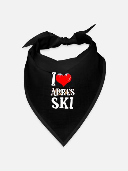 Apres Ski - Bandana Dreieckstuch - Schwarz