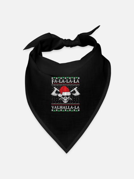 Fa La La La Valhalla La Ugly Christmas Sweater - Bandana Dreieckstuch - Schwarz