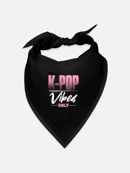 K-Pop - Bandana Dreieckstuch - Schwarz