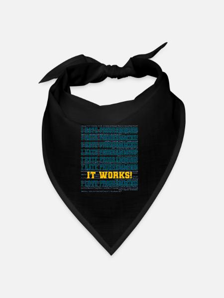 Programmierer Spruch - Bandana Dreieckstuch - Schwarz