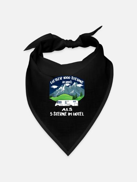 Lieber 1000 Sterne am Himmel als 5 Sterne im Hotel - Bandana Dreieckstuch - Schwarz