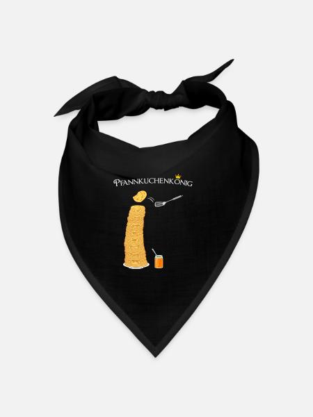 Pfannkuchen, Pfannkuchenkönig, Hobbykoch, kochen - Bandana Dreieckstuch - Schwarz