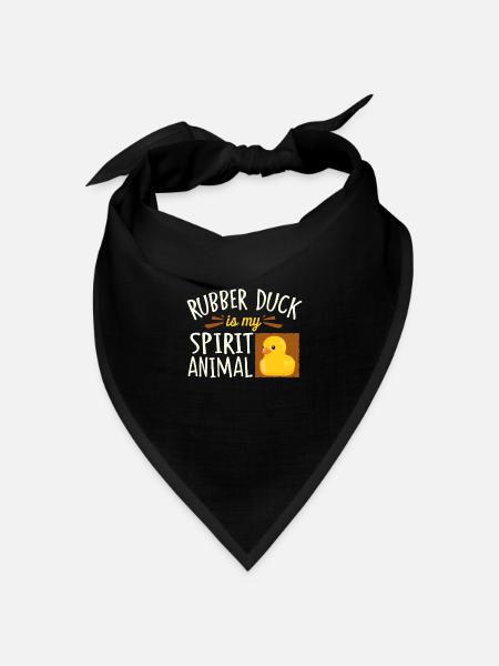 Badeente - Bandana Dreieckstuch - Schwarz