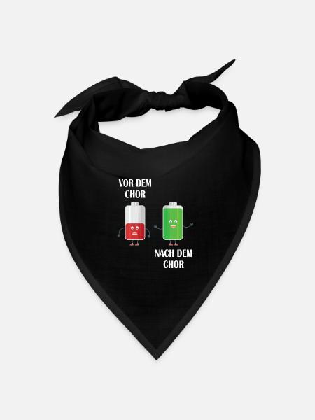 Vor dem Chor nach dem Chor - Bandana Dreieckstuch - Schwarz