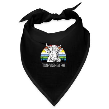 Muhviehstar Kuh - Bandana Dreieckstuch - Schwarz - Vorne