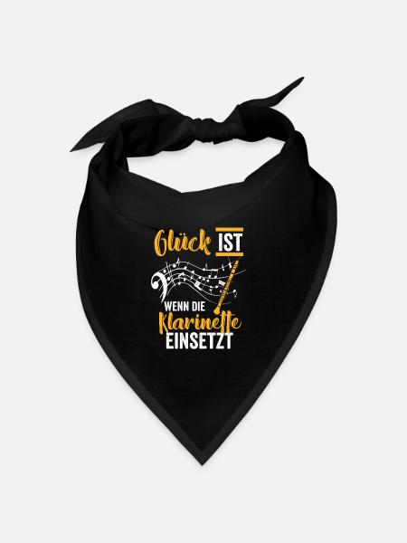 Klarinette Komponist - Bandana Dreieckstuch - Schwarz