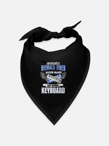 Keyboard Musiker - Bandana Dreieckstuch - Schwarz