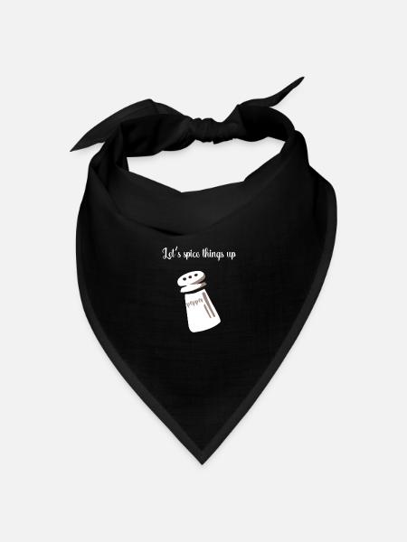 Salz und Pfeffer Valentinstag Geschenk Pfeffer - Bandana Dreieckstuch - Schwarz