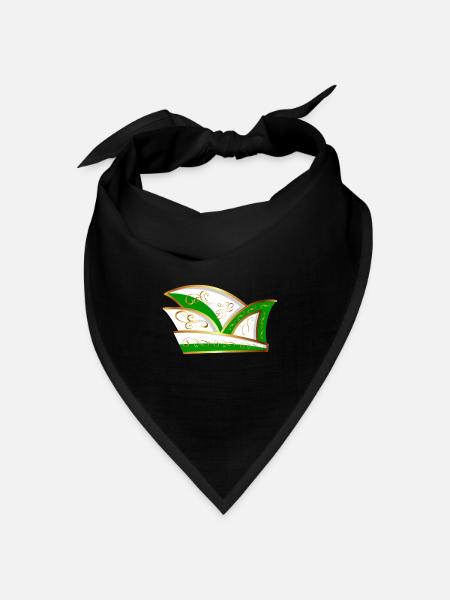 KOMITEEMÜTZE GRÜN WEISS KARNEVAL Narrenkappe - Bandana Dreieckstuch - Schwarz