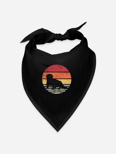 Otter Retro - Bandana Dreieckstuch - Schwarz