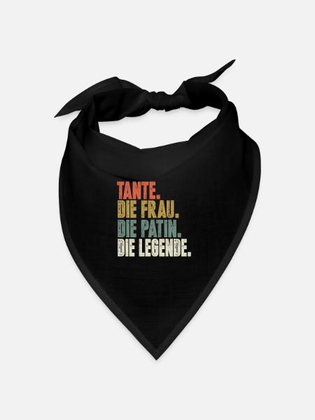 Tante - Bandana Dreieckstuch - Schwarz