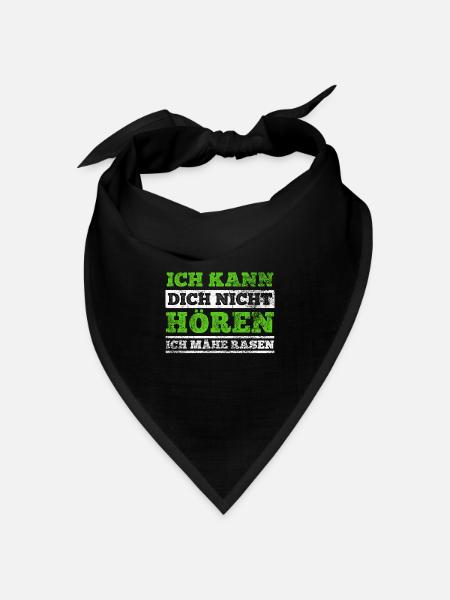 Rasenmäher Rasen Mähen - Bandana Dreieckstuch - Schwarz
