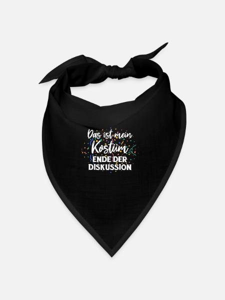 Karneval Fasching - Bandana Dreieckstuch - Schwarz