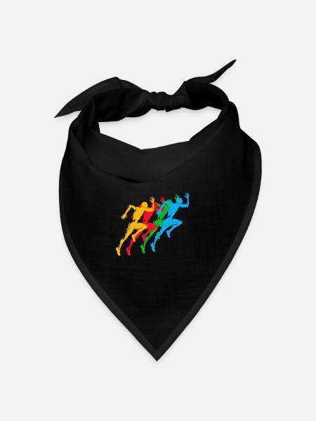 Leichtathletik Sommerspiele Bunt - Bandana Dreieckstuch - Schwarz