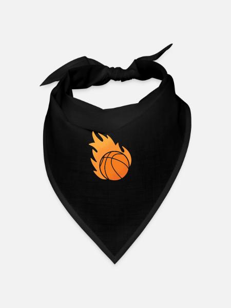 Feuer Basketballer Basketball - Bandana Dreieckstuch - Schwarz