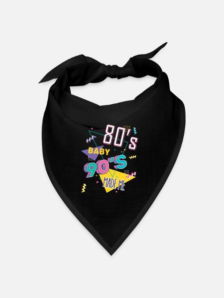 80er Jahre Baby 90er Jahre Made Me - Bandana Dreieckstuch - Schwarz