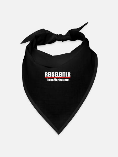 Reiseleiter Tour Guide Arbeit Reisegruppe Motiv - Bandana Dreieckstuch - Schwarz