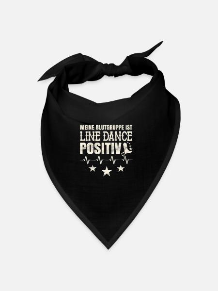 Linedance T-shirt, Geschenk, Geschenkidee, Girl - Bandana Dreieckstuch - Schwarz