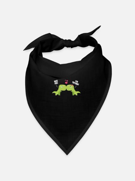 Dinosaurier - Bandana Dreieckstuch - Schwarz