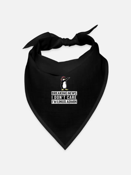IT Nerd Linux Linux Pinguin Geek Software Engineer - Bandana Dreieckstuch - Schwarz