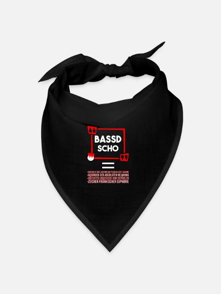 Franken Bassd Scho Erklärung - Bandana Dreieckstuch - Schwarz