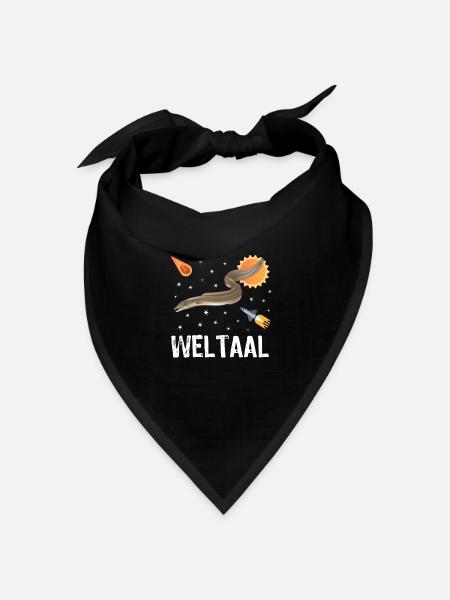 Lustiges Weltaal Angler Aal Wortspiel - Bandana Dreieckstuch - Schwarz