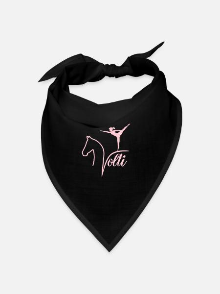 Pferde Reiten Volti Voltigieren Mädchen Geschenk - Bandana Dreieckstuch - Schwarz