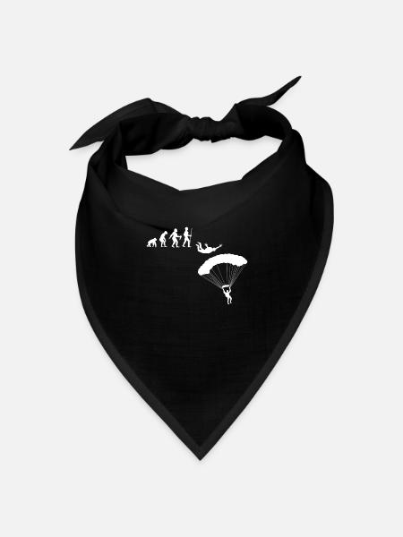 Fallschirmspringen Fallschirmsprung Fallschirm - Bandana Dreieckstuch - Schwarz