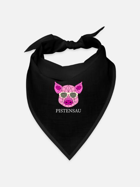 PISTENSAU - Bandana Dreieckstuch - Schwarz